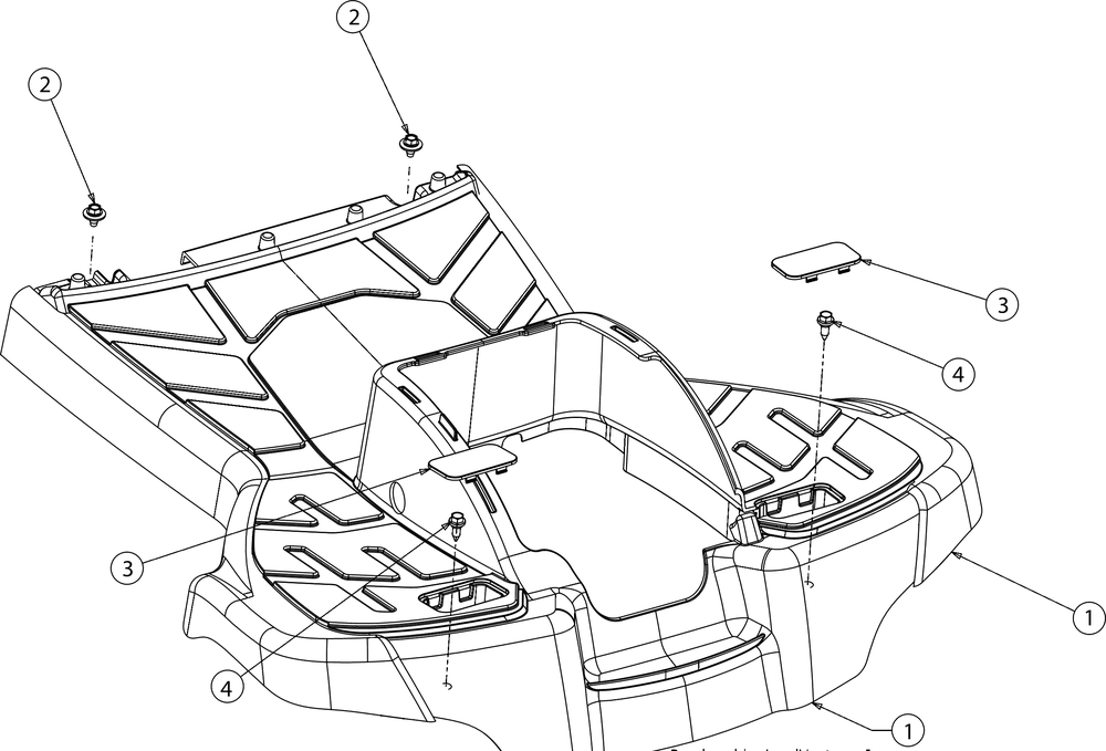 Running Board Diagram and Parts List for CC30H (13AC21JDA10)(2023) Cub Cadet Lawn Tractor Accessories